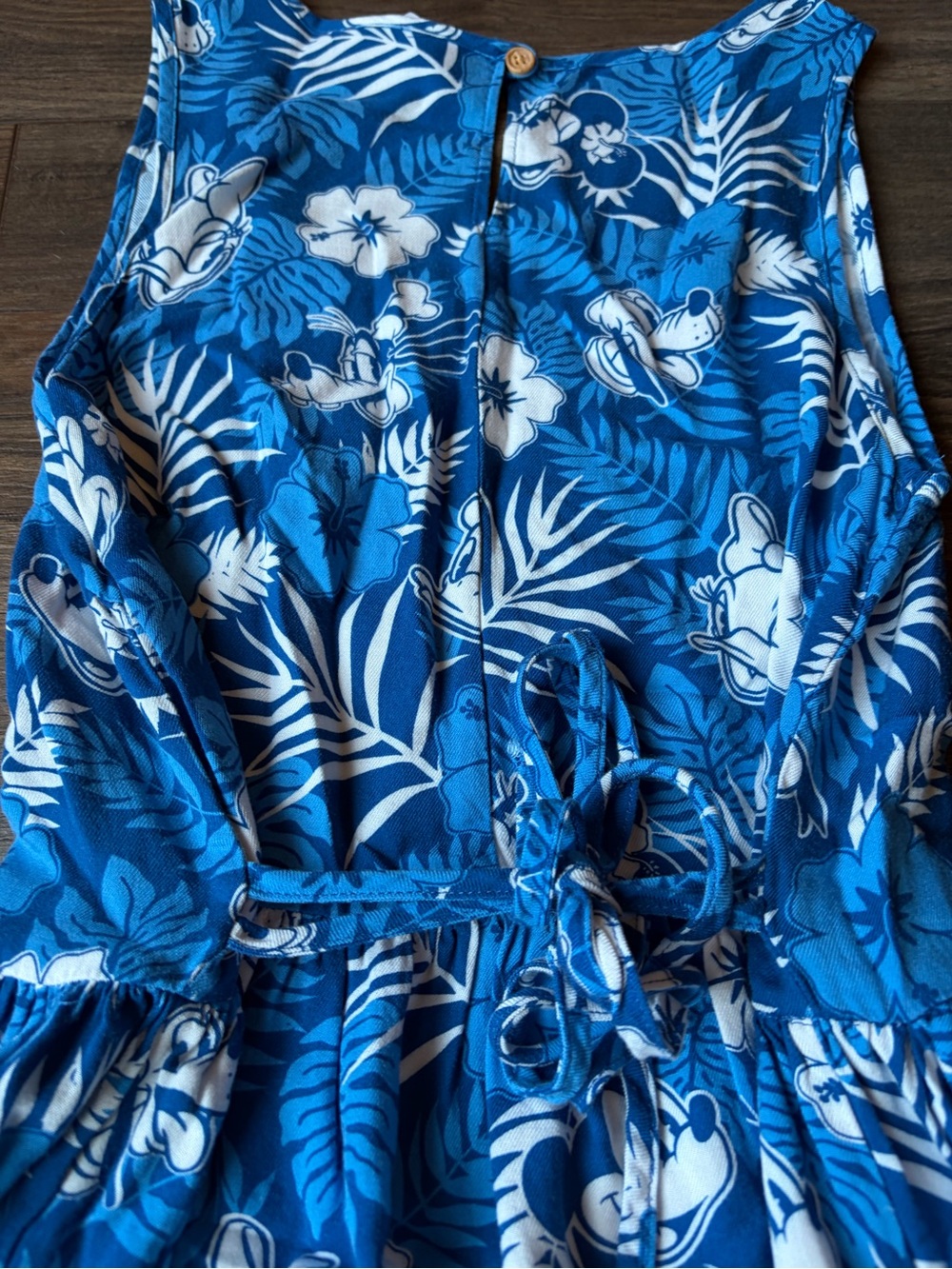 Blue Floral Disney-Print Sleeveless Dress - Picture 4 of 6